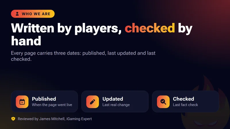 About us - how the Hellspin guide is checked and what the Published, Last updated and Checked dates mean